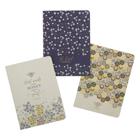 Kind Words Are Like Honey Notebook Set – Proverbs 16:24 | Notebooks | 2