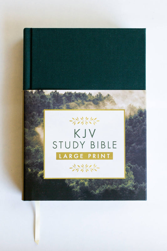 KJV Study Bible, Large Print [Gold Evergreen] | 2FruitBearers