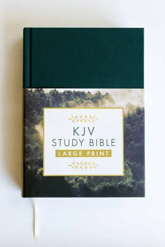 KJV Study Bible Large Print [Gold Evergreen] - Bibles