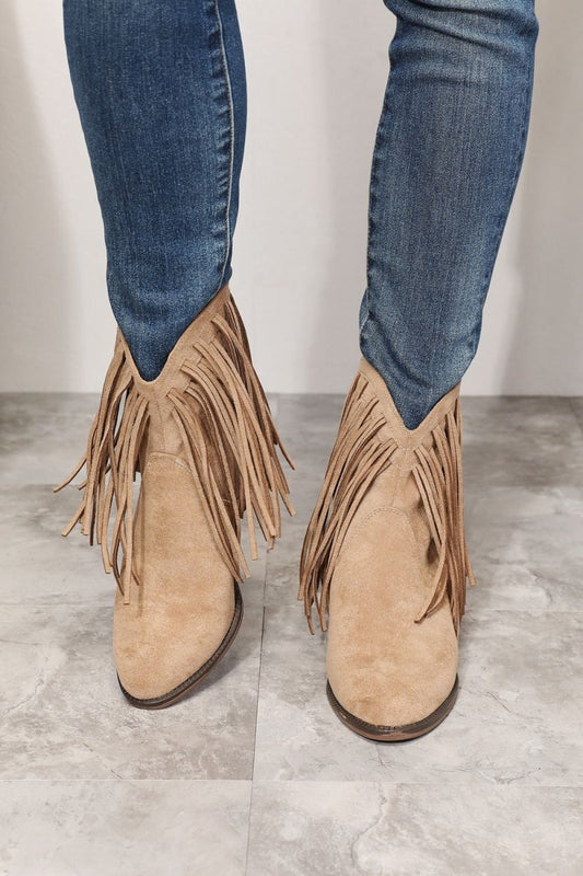 Legend Women's Fringe Cowboy Western Ankle Boots | Boots | 1