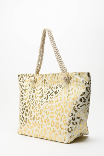 Leopard Illusions Reflective Golden Tote | Totes | 7