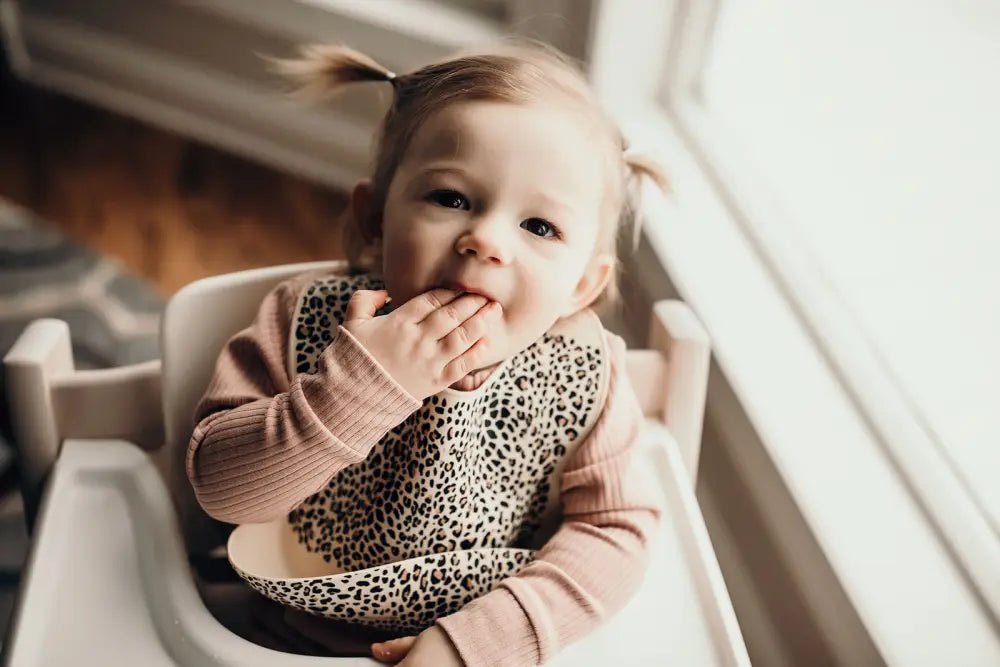 Leopard Silicone Baby Bib by Three Little Tots - Baby Bibs
