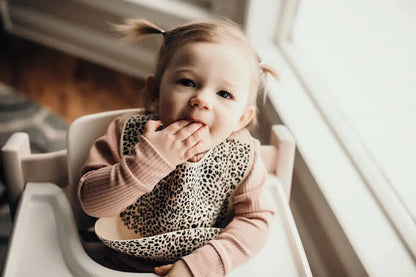 Leopard Silicone Baby Bib by Three Little Tots - Baby Bibs