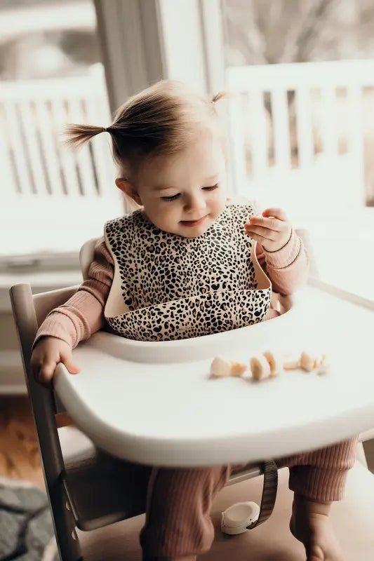 Leopard Silicone Baby Bib by Three Little Tots - Baby Bibs