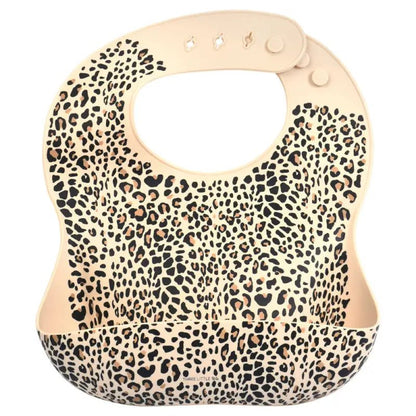 Leopard Silicone Baby Bib by Three Little Tots - Baby Bibs
