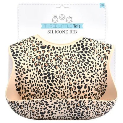 Leopard Silicone Baby Bib by Three Little Tots - Baby Bibs