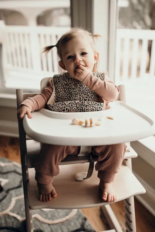 Leopard Silicone Baby Bib by Three Little Tots - Baby Bibs