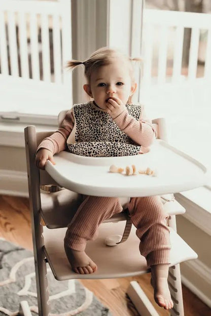 Leopard Silicone Baby Bib by Three Little Tots - Baby Bibs
