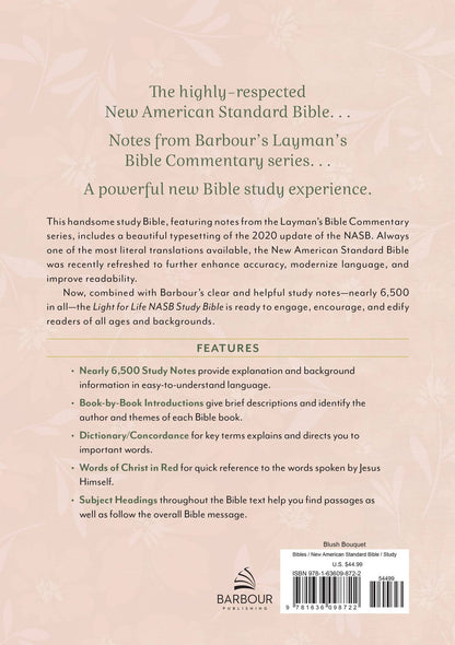 Light for Life NASB Study Bible - Blush Bouquet | 2FruitBearers