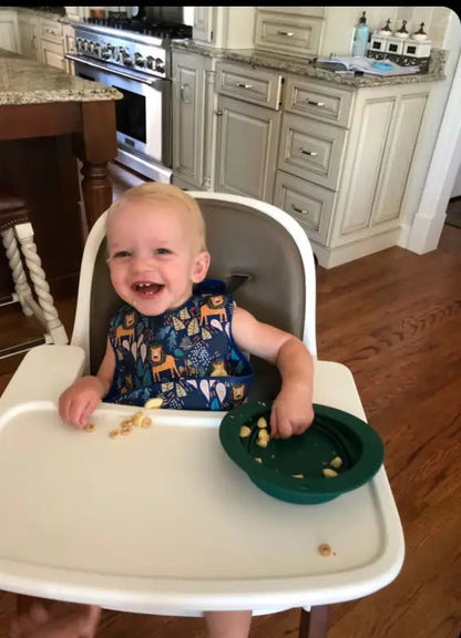 Lion Silicone Bib with Crumb Catcher by Three Little Tots - Baby Bibs