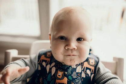 Lion Silicone Bib with Crumb Catcher by Three Little Tots - Baby Bibs