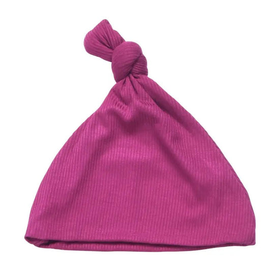 Magenta Ribbed Hat by Three Little Tots - Baby Hats