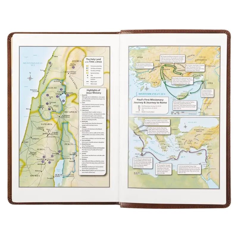 Medium Brown King James Version Deluxe Gift Bible with Thumb Index - Bibles