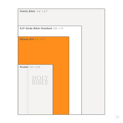 Medium Brown King James Version Deluxe Gift Bible with Thumb Index - Bibles