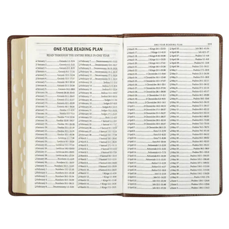Medium Brown King James Version Deluxe Gift Bible with Thumb Index - Bibles