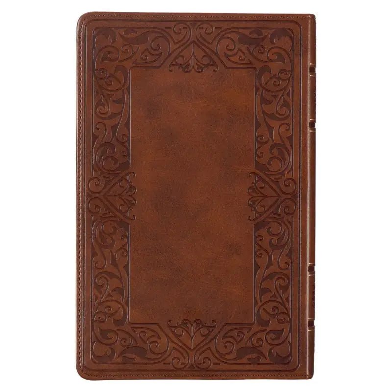 Medium Brown King James Version Deluxe Gift Bible with Thumb Index - Bibles