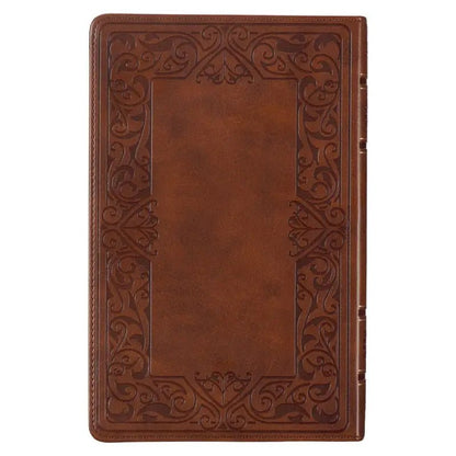 Medium Brown King James Version Deluxe Gift Bible with Thumb Index - Bibles