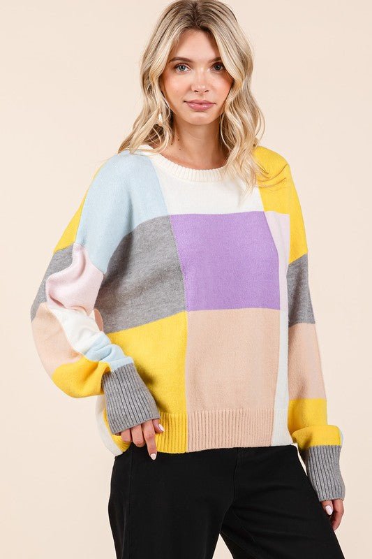 Mittoshop Color Block Round Neck Sweater | Sweaters | 1