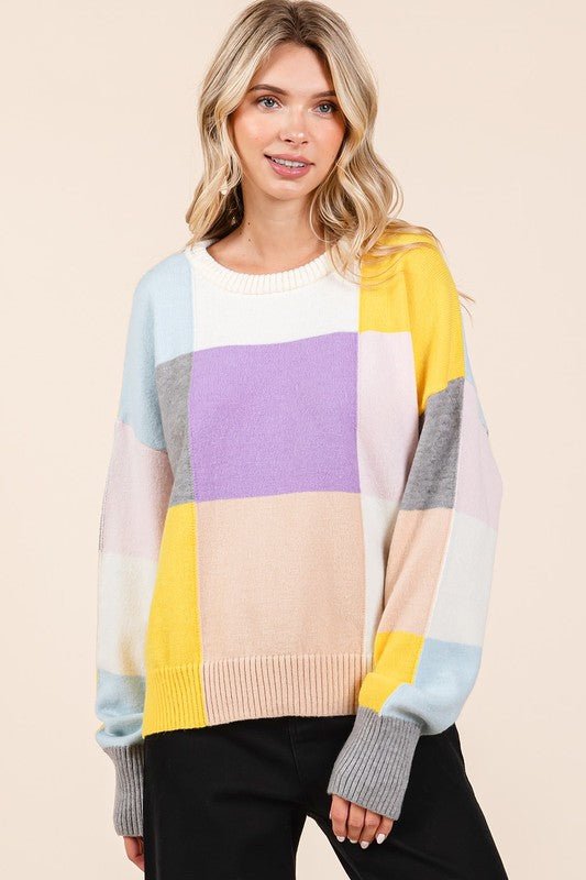 Mittoshop Color Block Round Neck Sweater | Sweaters | 2