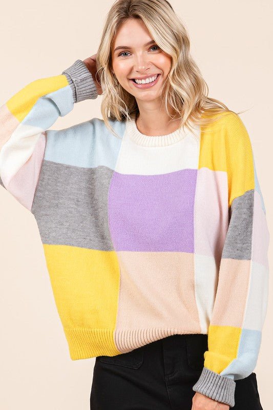 Mittoshop Color Block Round Neck Sweater | Sweaters | 3