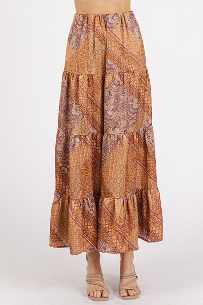 Mittoshop Paisley Patchwork Print Satin Maxi Skirt | Skirts | 1