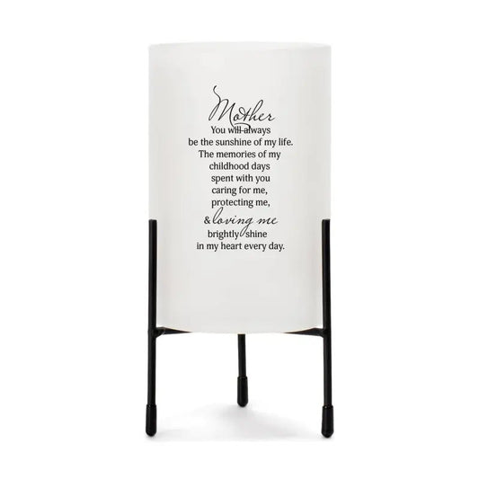 Mother You will Always Be My Sunshine Glass Candleholder With Stand - Candle Holders