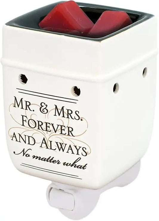 Mr & Mrs Plug-in Warmer - Scented Oil Warmers white ceramic wax warmer