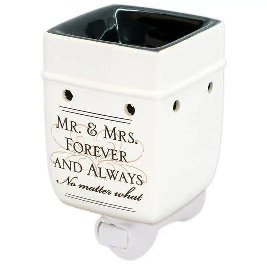 Mr & Mrs Plug-in Warmer - Scented Oil Warmers white ceramic wax warmer