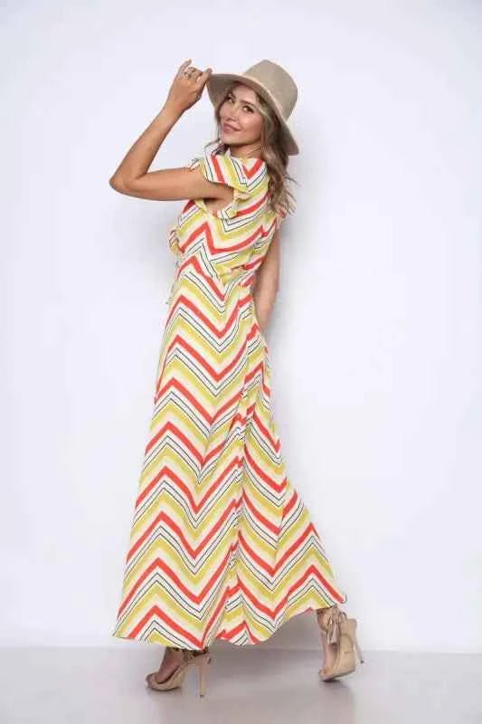 Mustard Knotted Top Maxi Dress