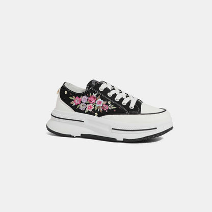 Nicole Lee USA Embroidery Detail Platform Lace - Up Sneakers | Women’s Sneakers | 1