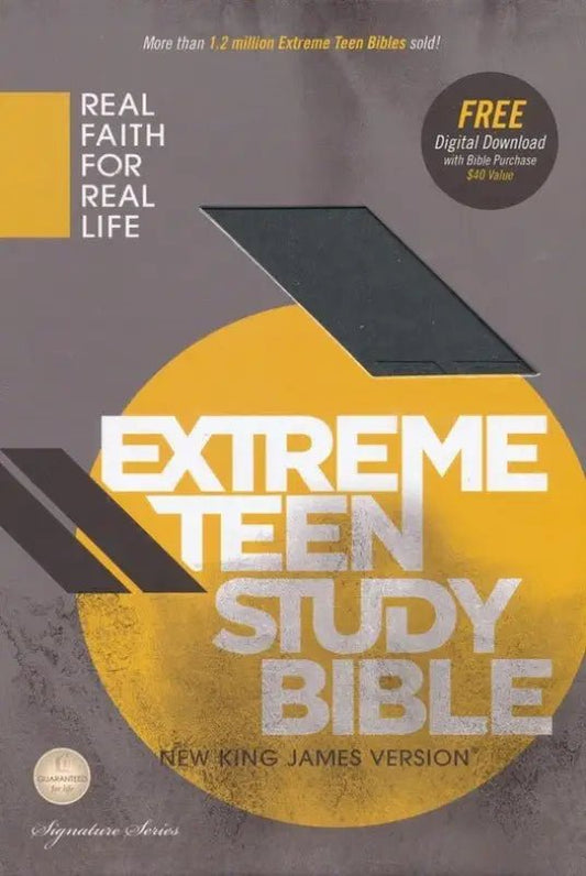 NKJV Extreme Teen Study Bible Leathersoft Gray - Bibles