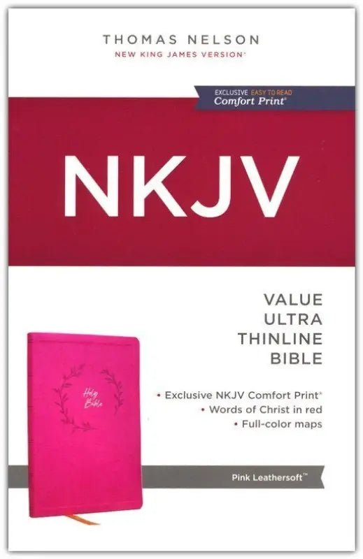 NKJV Red Letter Ultra Thinline Bible – Leathersoft Cover - Bibles