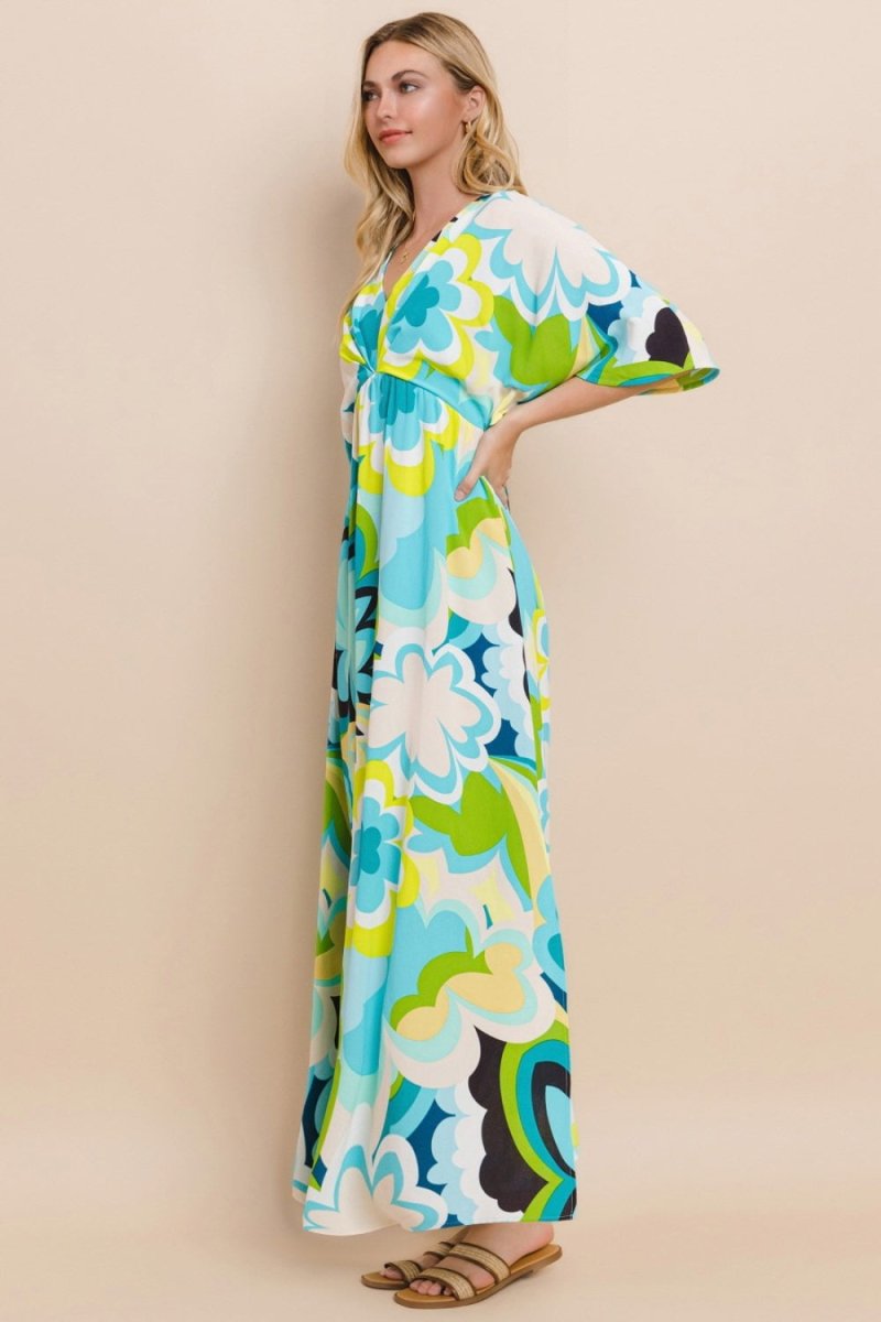 ODDI Floral Printed Slit Maxi Dress | Dresses | 3