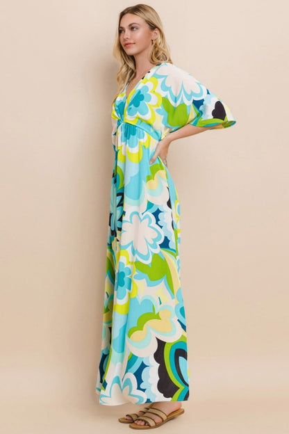 ODDI Floral Printed Slit Maxi Dress | Dresses | 3