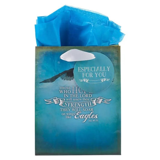 On Wings Like Eagles - Is 40:31 Small Gift Bag - Gift Bags