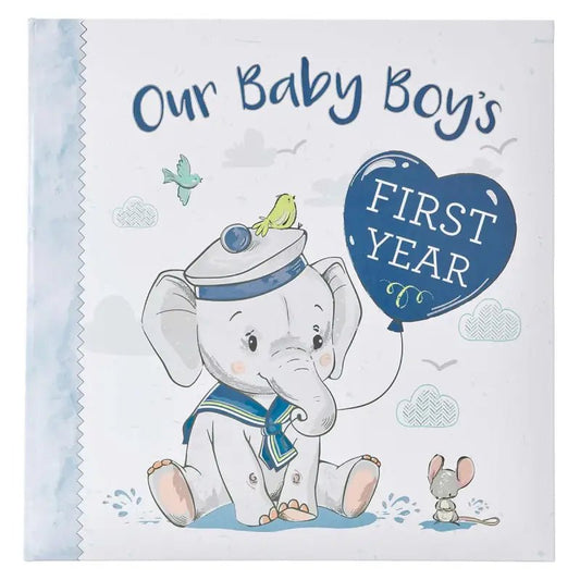 Our Baby Boy’s First Year Padded Hardcover Memory Book - Memory Books