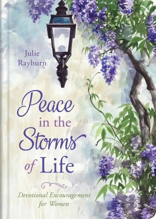 Peace in the Storms of Life Devotional - Devotionals book cover street lamp wisteria