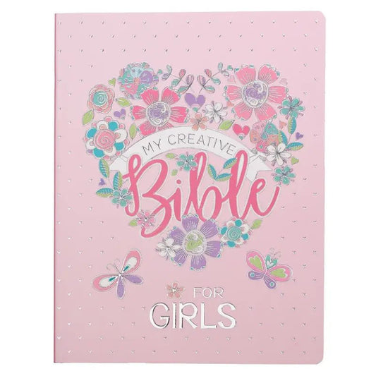 Pink Floral Heart Flexcover My Creative Bible for Girls - ESV Journaling Bible - Bibles