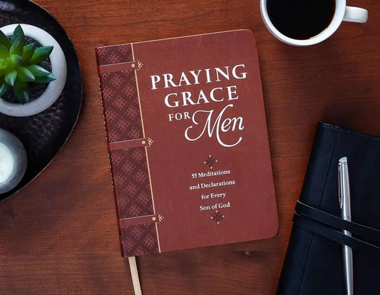 Praying Grace for Men Devotional - Devotionals maroon book grace men cover