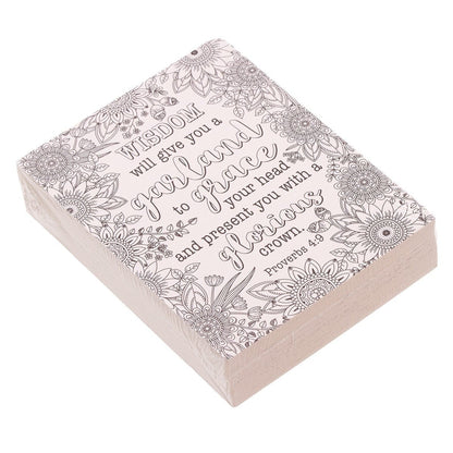 Proverbs in Color Coloring Cards | Scripture Cards | 6