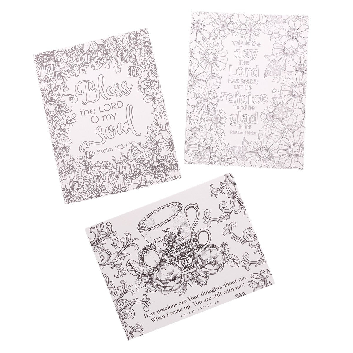 Psalms in Color Coloring Cards | Scripture Cards | 3