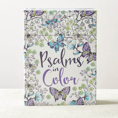 Psalms in Color Coloring Cards | Scripture Cards | 5