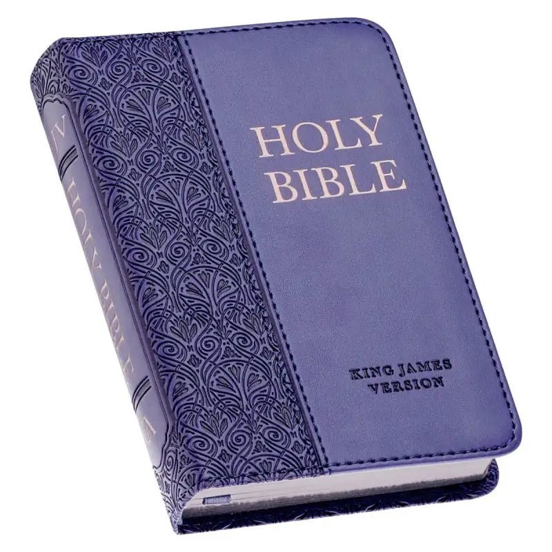 Purple Faux Leather King James Version Mini Pocket Bible - Bibles