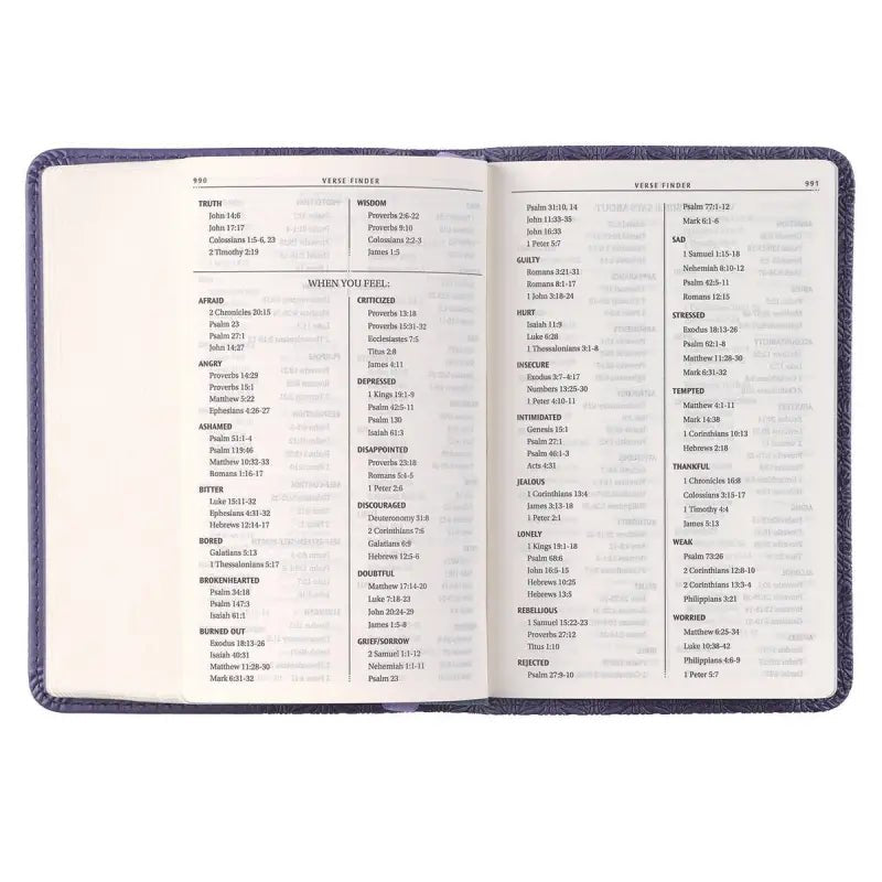 Purple Faux Leather King James Version Mini Pocket Bible - Bibles