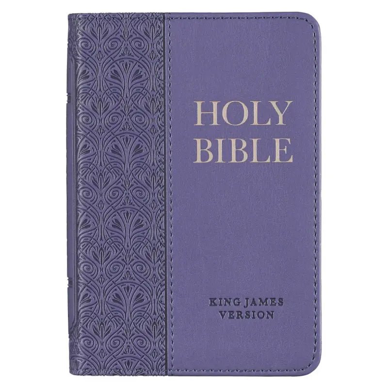 Purple Faux Leather King James Version Mini Pocket Bible - Bibles