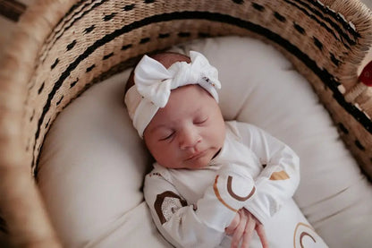 Rainbow Newborn Knotted Baby Gown by Three Little Tots - Girls Onesies