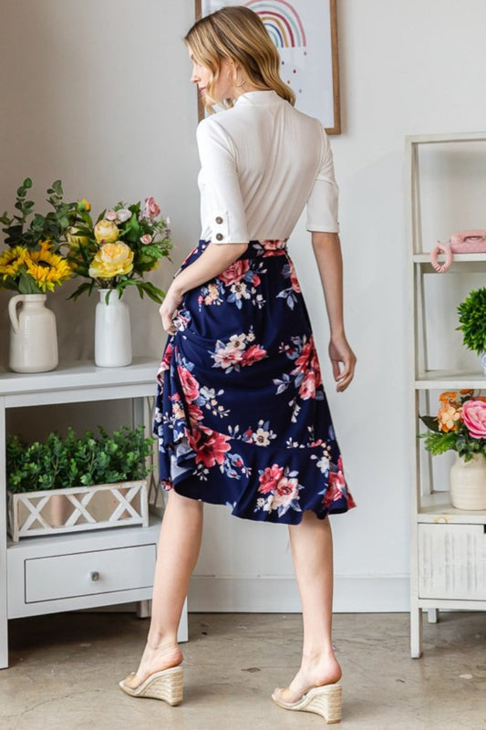 Reborn J Floral Wrap Ruffled Skirt | Skirts | 2