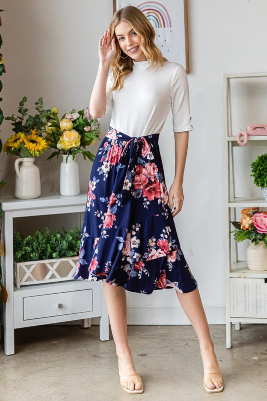 Reborn J Floral Wrap Ruffled Skirt | Skirts | 1