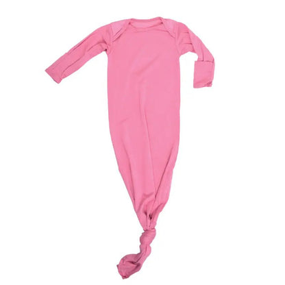 Rose Knotted Newborn Baby Gown by Three Little Tots - Girls Onesies