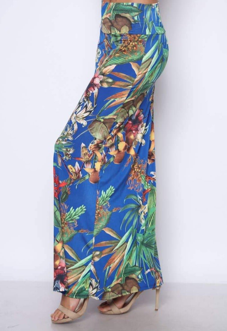 Royal Tropical Print Maxi Skirt | Maxi Skirts | 3